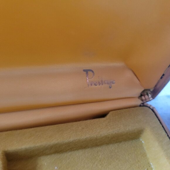 Vintage Prestige Yellow Floral Jewelry Box Earring Holder - Picture 3 of 7